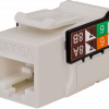Vertical CAT6A Keystone Jacks