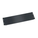 Flanged Blank Rack Panel, Black Brushed and Anodized Aluminum
