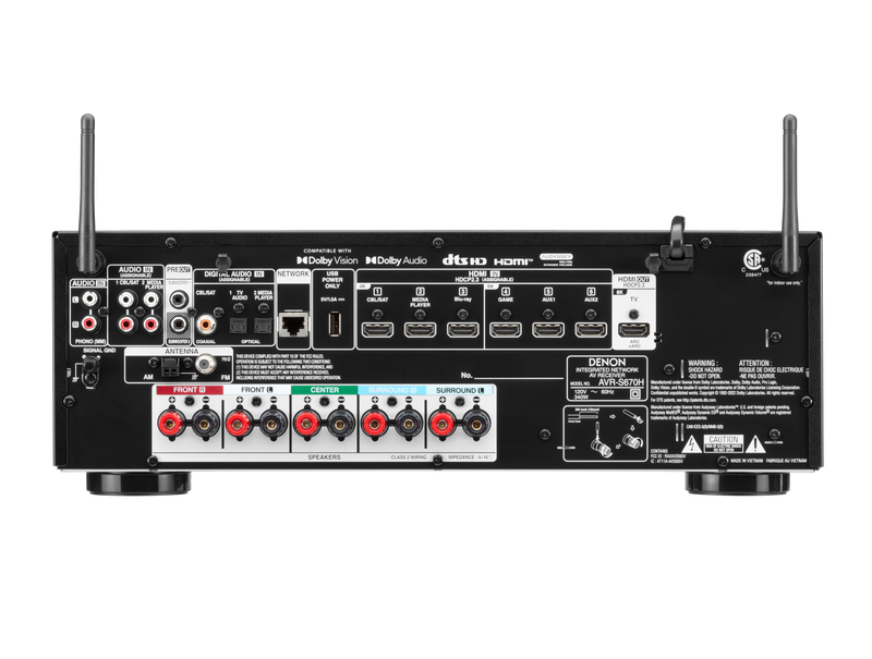 AVR-S670H 5.2 Ch. 75W 8K AV Receiver with HEOS® Built-in