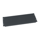 Flanged Blank Rack Panel, Flat Black Powder Coat Finish -Steel