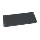 Flanged Blank Rack Panel, Flat Black Powder Coat Finish -Steel