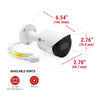 IPEG-B20F-IRW5 2MP IP Indoor/ Outdoor Bullet. Fixed 2.8MM LENS