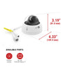 IPEG-D40F-IRW3 4MP IP INDOOR/OUTDOOR SMALL SIZE VANDAL DOME
