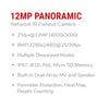 IPEL-F12F-IRW2 12MP IP 360 Spherical Dome 1.85mm Fisheye Lens