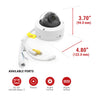 IPFX-D40V-IR3 - 4MP IP Indoor/Outdoor Mid-Size Vandal Dome. Varifocal 2.7-13.5mm Motorized Lens