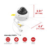IPMX-D40F-IRW3 4MP IP Indoor/Outdoor Small Size Vandal Dome
