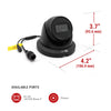 IPMX-E40F-IRB3 4MP IP Indoor/Outdoor Size Eyeball Black Housing Dome