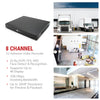 NVR-MX08POE-1U16MP1-2TB 8Ch Desk-Mount NVR