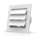 Wall Mount Duct Shutter, White Steel