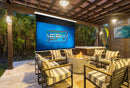 Twilight Tension Wireless Retractable Battery-Operated Outdoor Projector Screen