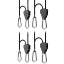 HEAVY-DUTY ADJUSTABLE ROPE CLIP HANGER, TWO PAIRS