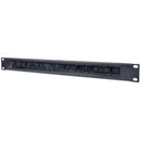 1U Brush Rack Panel - Black